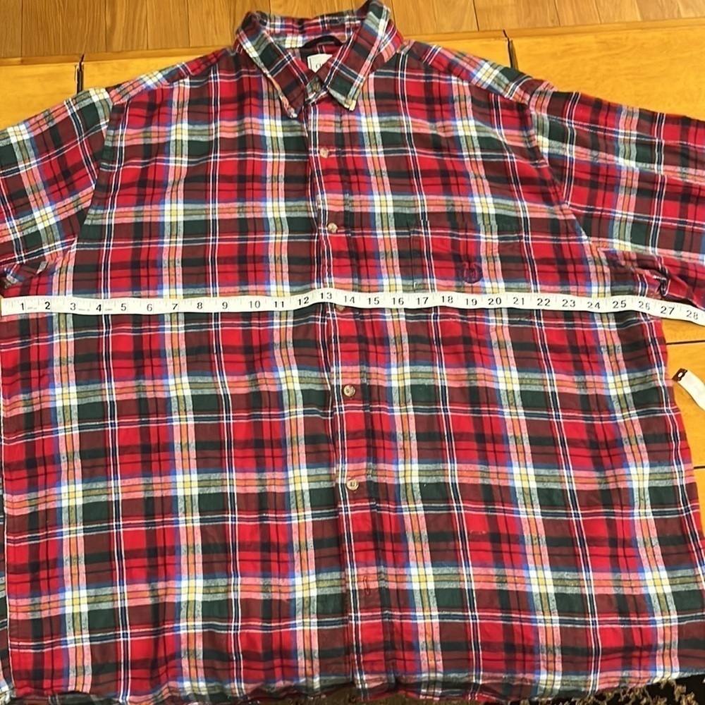 Chaps plaid flannel button down shirt size XXlarge. - Picture 6 of 7
